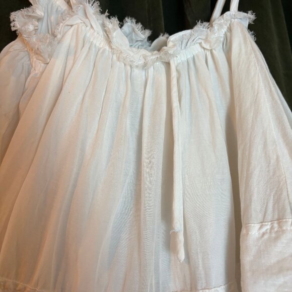Pilcro Anthropologie White Ruffled Sleeveless Camisole - Picture 3 of 6